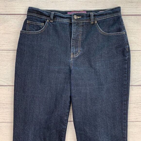 Gloria Vanderbilt Jeans sz 10 Ave Amanda Straight Dark Wash Inseam 30" - Picture 3 of 10
